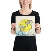 Watercolor Tropical Sunset & Ocean Wall Art Matte Poster, Posters, Prints, & Visual Artwork, $ 25.00, A Moment Of Now™